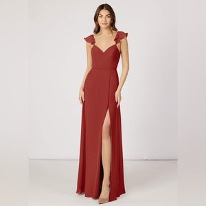AZAZIE EVERETT bridesmaid dress in TERRACOTTA